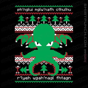 Shirts Magnets / 3"x3" / Black Cthulhu Cultist Christmas