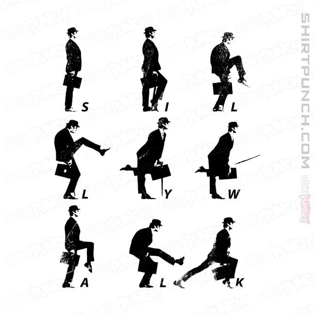 Shirts Magnets / 3"x3" / White Silly Walk