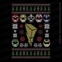 Load image into Gallery viewer, Shirts Magnets / 3&quot;x3&quot; / Black Mighty Morphin Christmas
