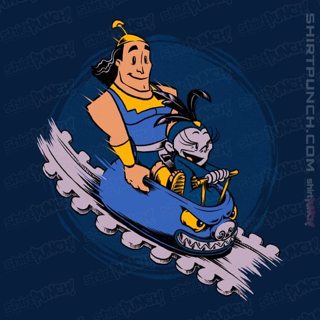 Daily_Deal_Shirts Magnets / 3"x3" / Navy Emperor's New Roller Coaster