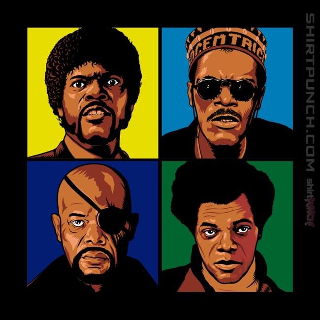 Shirts Magnets / 3"x3" / Black Pop Sam Jackson