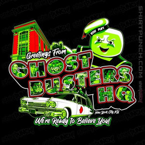 Secret_Shirts Magnets / 3"x3" / Black Greetings From Ghost HQ