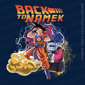 Daily_Deal_Shirts Magnets / 3"x3" / Navy Back To Namek