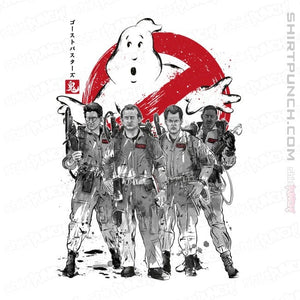 Daily_Deal_Shirts Magnets / 3"x3" / White Ghostbusters Sumi-e