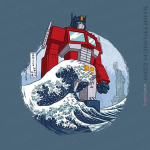 Secret_Shirts Magnets / 3"x3" / Indigo Blue Optimus Wave