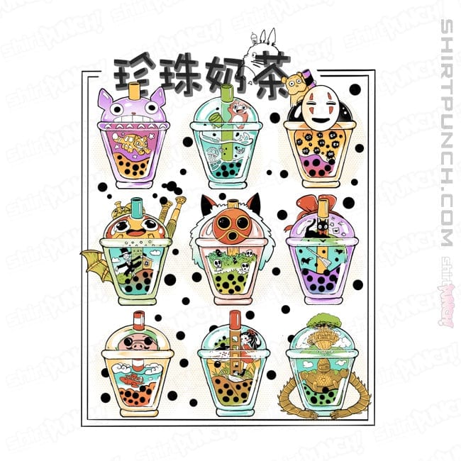 Secret_Shirts Magnets / 3"x3" / White Bubble-Tea Nerd