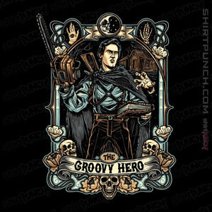 Daily_Deal_Shirts Magnets / 3"x3" / Black The Groovy Hero