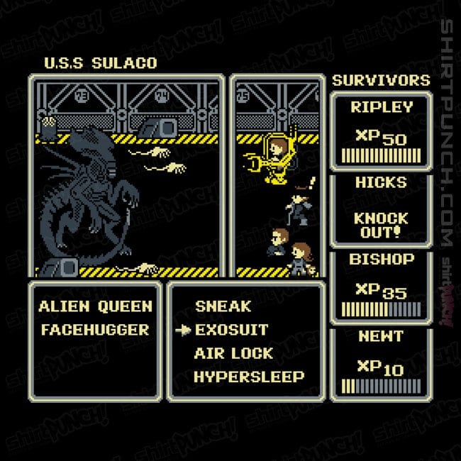 Secret_Shirts Magnets / 3"x3" / Black Xeno Rpg Boss Fight