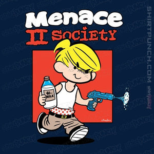 Daily_Deal_Shirts Magnets / 3"x3" / Navy Menace To Society
