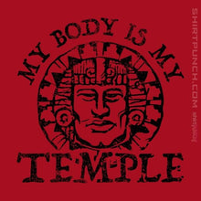 Load image into Gallery viewer, Shirts Magnets / 3&quot;x3&quot; / Red My Body Is A Hidden Temple
