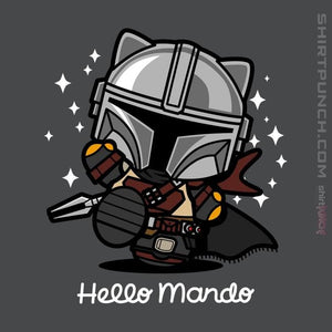 Shirts Magnets / 3"x3" / Charcoal Hello Mando