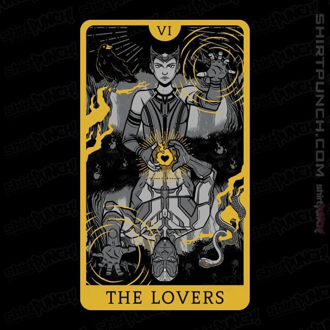Secret_Shirts Magnets / 3"x3" / Black Tarot Lovers