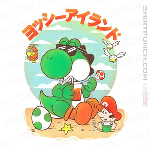 Daily_Deal_Shirts Magnets / 3"x3" / White Yoshi Vacation