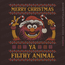 Load image into Gallery viewer, Daily_Deal_Shirts Magnets / 3&quot;x3&quot; / Dark Chocolate Merry Christmas Filthy Animal
