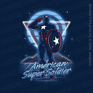 Shirts Magnets / 3"x3" / Navy Retro American Super Soldier