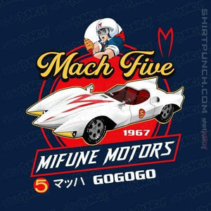 Secret_Shirts Magnets / 3"x3" / Navy Mifune Motors
