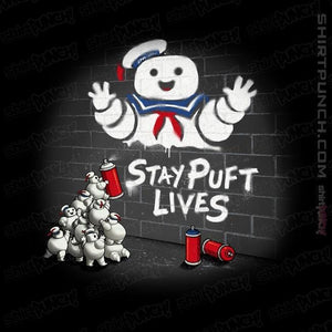 Daily_Deal_Shirts Magnets / 3"x3" / Black Stay Puft Lives