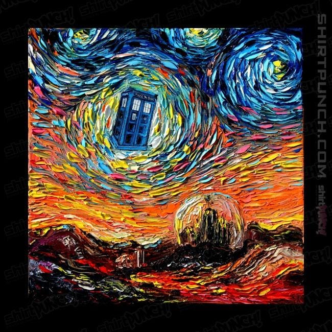 Shirts Magnets / 3"x3" / Black Van Gogh Never Saw Gallifrey