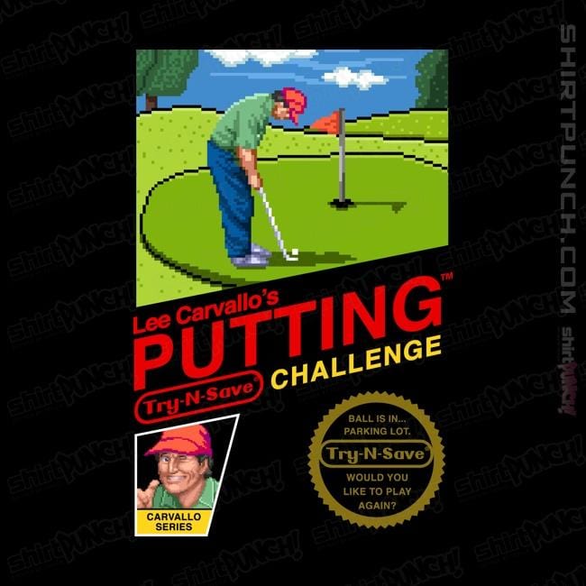 Shirts Magnets / 3"x3" / Black Lee Carvallo's Putting Challenge