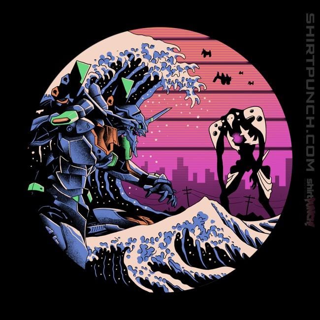 Shirts Magnets / 3"x3" / Black Retro Wave EVA