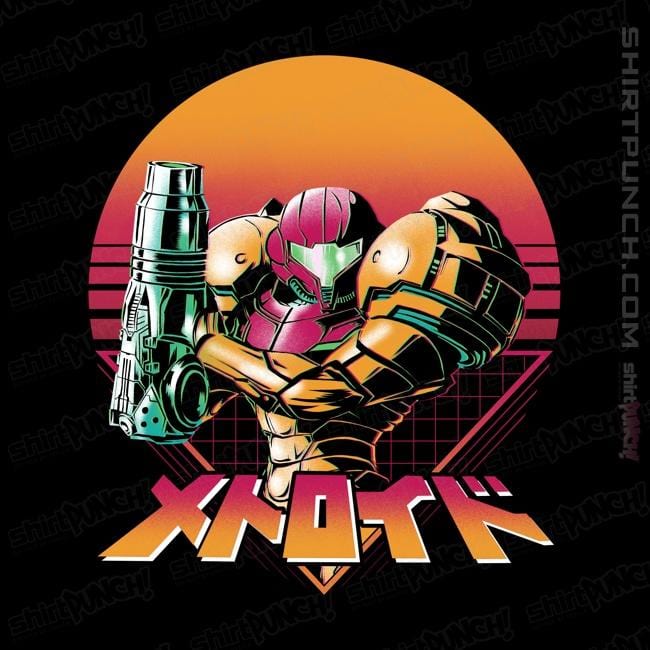 Secret_Shirts Magnets / 3"x3" / Black Retro Space Hunter