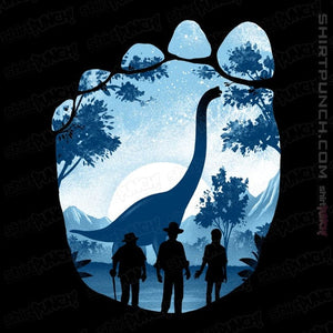 Daily_Deal_Shirts Magnets / 3"x3" / Black Brachiosaurus Footprint