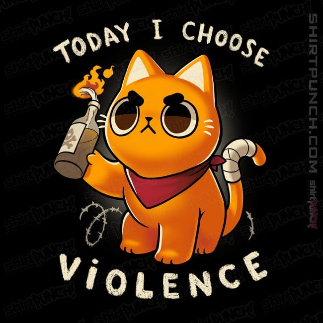 Daily_Deal_Shirts Magnets / 3"x3" / Black Today I Choose Violence