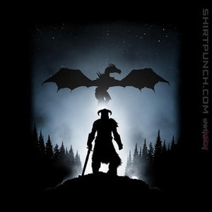 Shirts Magnets / 3"x3" / Black Skyrim Dragon Hunting