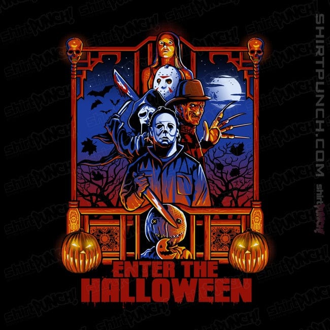 Daily_Deal_Shirts Magnets / 3"x3" / Black Enter The Halloween