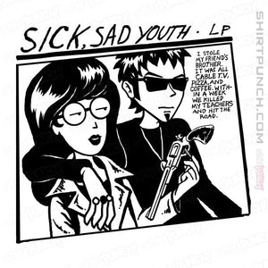 Daily_Deal_Shirts Magnets / 3"x3" / White Sick Sad Youth