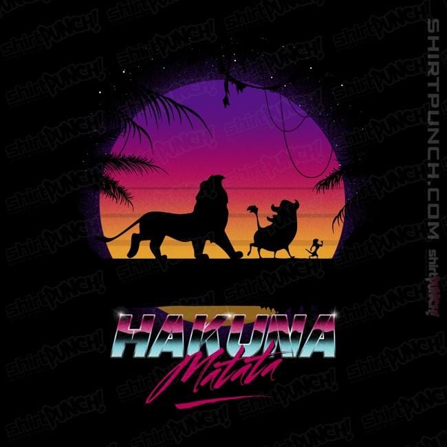 Shirts Magnets / 3"x3" / Black Retro Matata