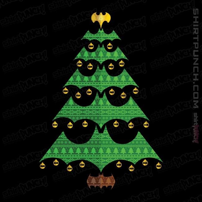 Daily_Deal_Shirts Magnets / 3"x3" / Black Holy Christmas Tree, Batman!