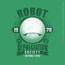 Load image into Gallery viewer, Shirts Magnets / 3&quot;x3&quot; / Irish Green Robot Depreciation Society
