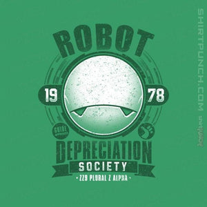 Shirts Magnets / 3"x3" / Irish Green Robot Depreciation Society