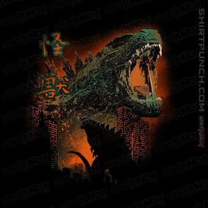 Daily_Deal_Shirts Magnets / 3"x3" / Black Prehistoric Kaiju