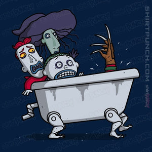 Daily_Deal_Shirts Magnets / 3"x3" / Navy Halloween Bathtub