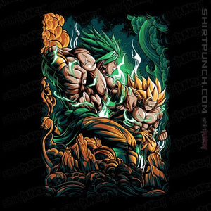 Daily_Deal_Shirts Magnets / 3"x3" / Black Saiyan Fight