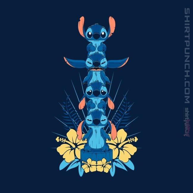 Shirts Magnets / 3"x3" / Navy Alien Mood Totem
