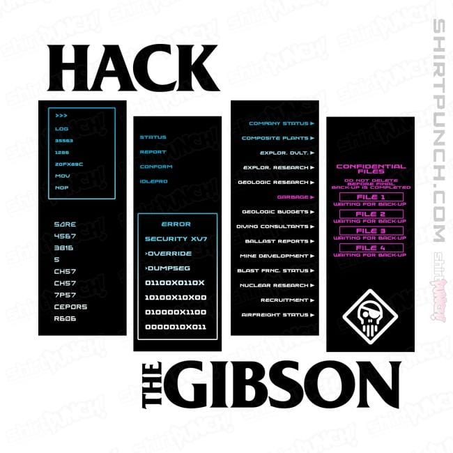 Secret_Shirts Magnets / 3"x3" / White Hackers The Gibson