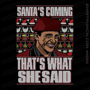 Shirts Magnets / 3"x3" / Black Santa's Coming
