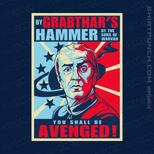 Shirts Magnets / 3"x3" / Navy Grabthar's Hammer