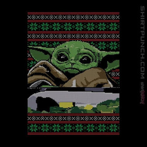 Shirts Magnets / 3"x3" / Black Baby Yoda Ugly Sweater