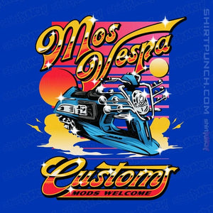 Secret_Shirts Magnets / 3"x3" / Royal Blue Mos Vespa Customs