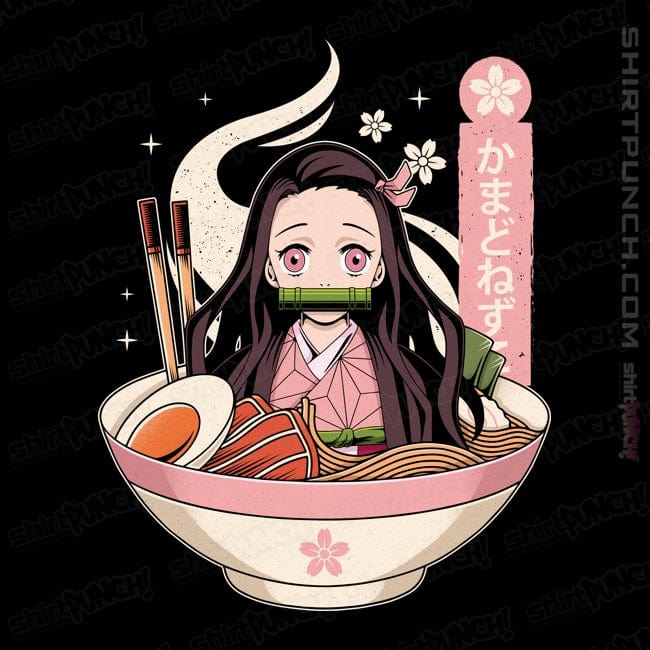 Shirts Magnets / 3"x3" / Black Nezuko Ramen