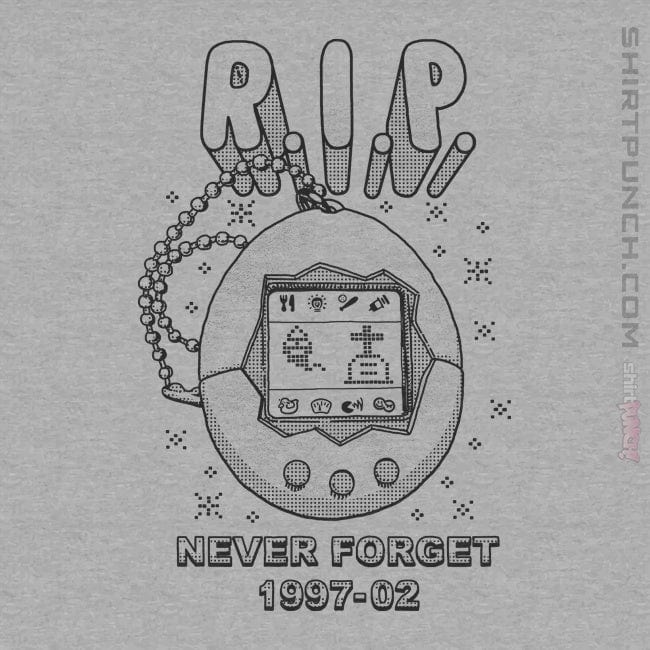 Secret_Shirts Magnets / 3"x3" / Sports Grey RIP Tamagotchi