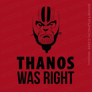 Secret_Shirts Magnets / 3"x3" / Red Thanos Was Right