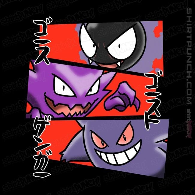 Shirts Magnets / 3"x3" / Black Kanto Ghosts