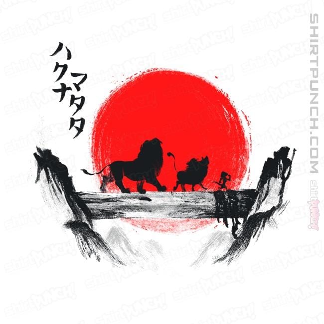 Shirts Magnets / 3"x3" / White Hakuna Matata Sunset