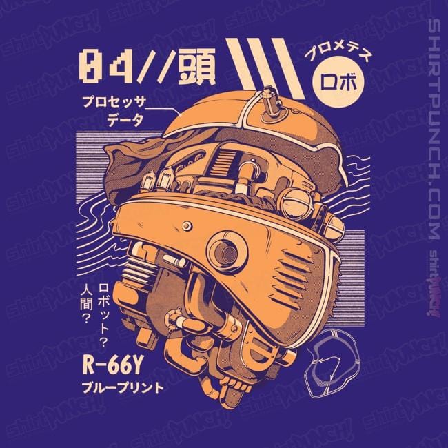 Shirts Magnets / 3"x3" / Violet Robo Head