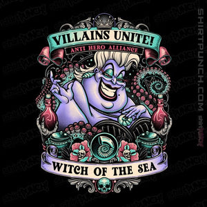 Daily_Deal_Shirts Magnets / 3"x3" / Black Villains Unite Ursula